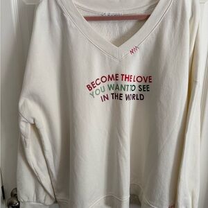 ALI+MALLY Cream Pullover Sweatshirt